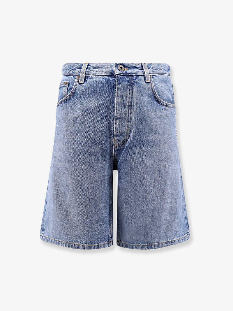 Off-White Off-White Half Arrow Denim Shorts Blue Men - World Class Fashion