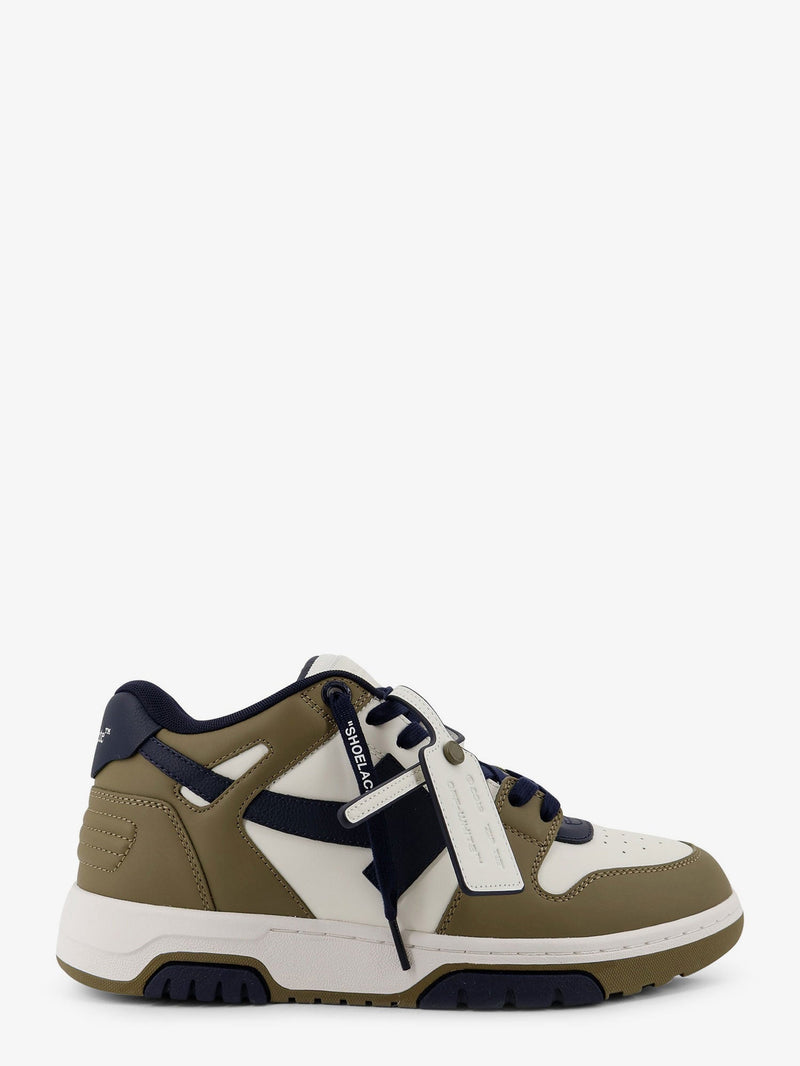Off-White Off-White Out Of Office Leather Sneakers Green - World Class Fashion