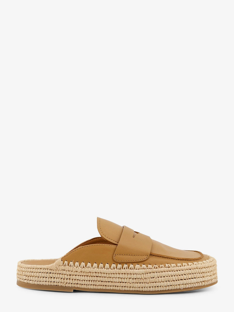 Paloma Barcelo' Paloma Barcelo' Belinda Leather and Raffia Sandals Yellow - World Class Fashion
