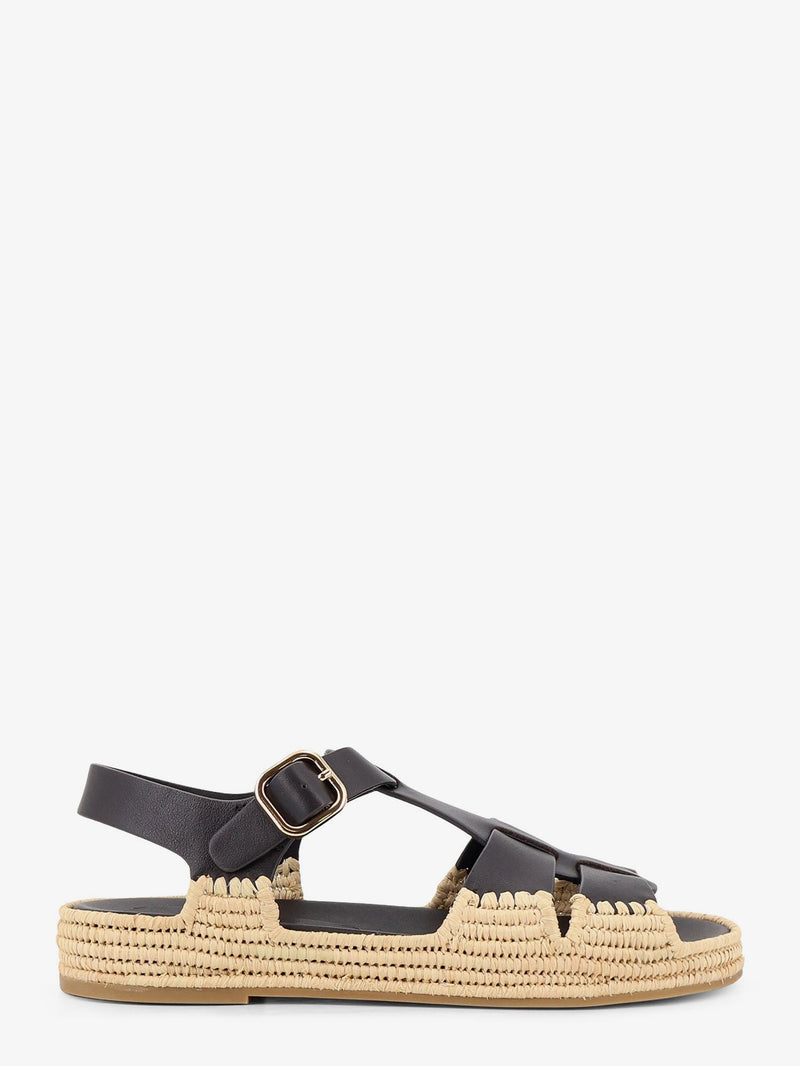 Paloma Barcelo' Paloma Barcelo' Yuka Leather Sandals Chocolate - World Class Fashion