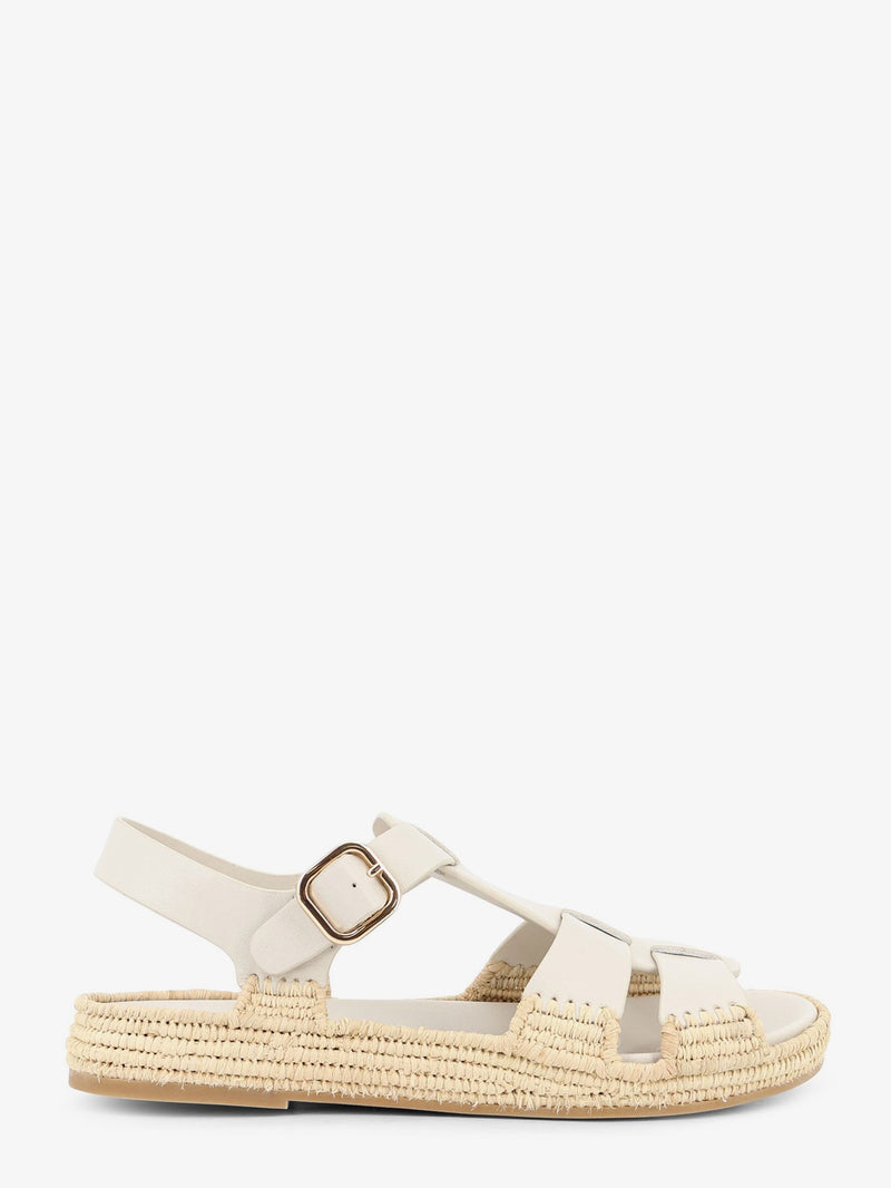 Paloma Barcelo' Paloma Barcelo' Yuka Leather Sandals Off White - World Class Fashion
