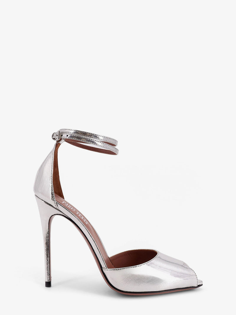 Paris Texas Paris Texas Laminated Leather Vera Sandals Silver - World Class Fashion