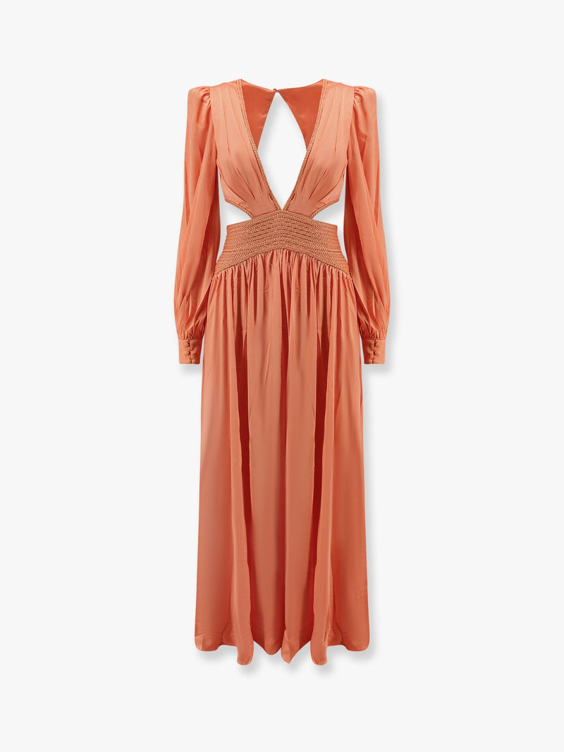 Patbo Vestido Largo Patbo Satin Sunset Naranja - World Class Fashion