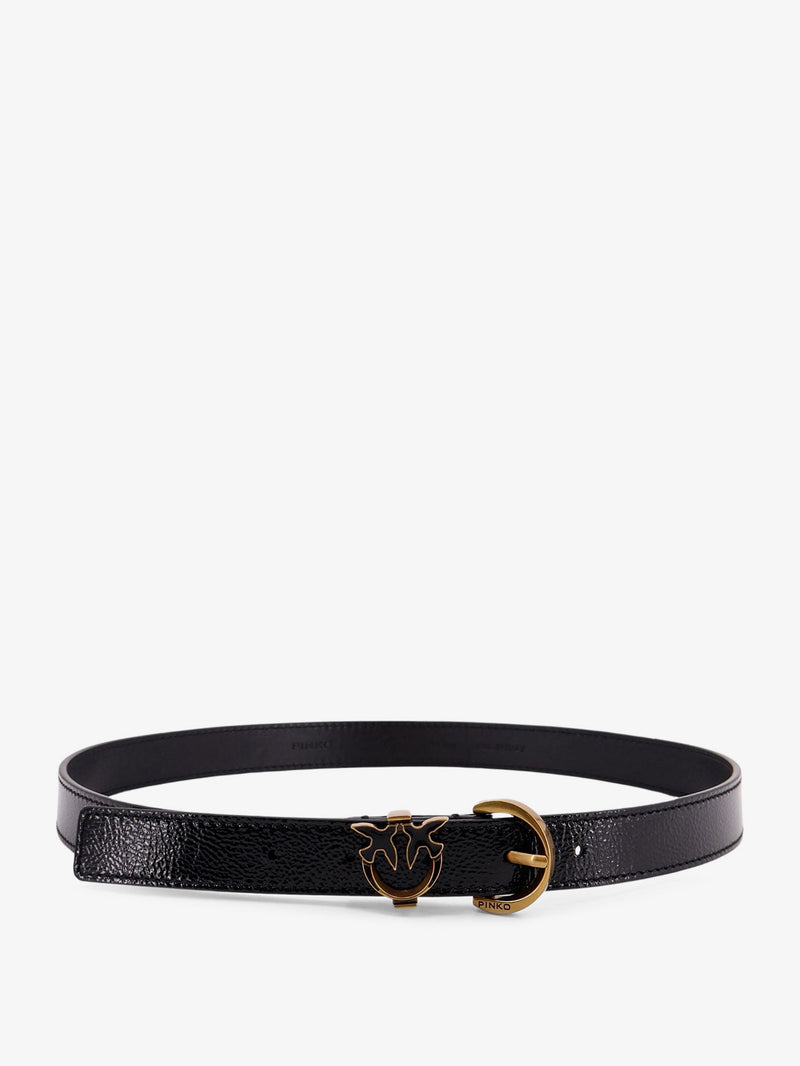 Pinko Pinko Tamboril Leather Belt Black - World Class Fashion
