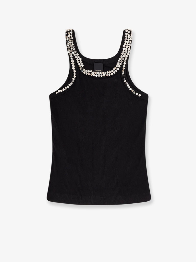 Pinko Pinko Coriandoli Cotton Top Black - World Class Fashion