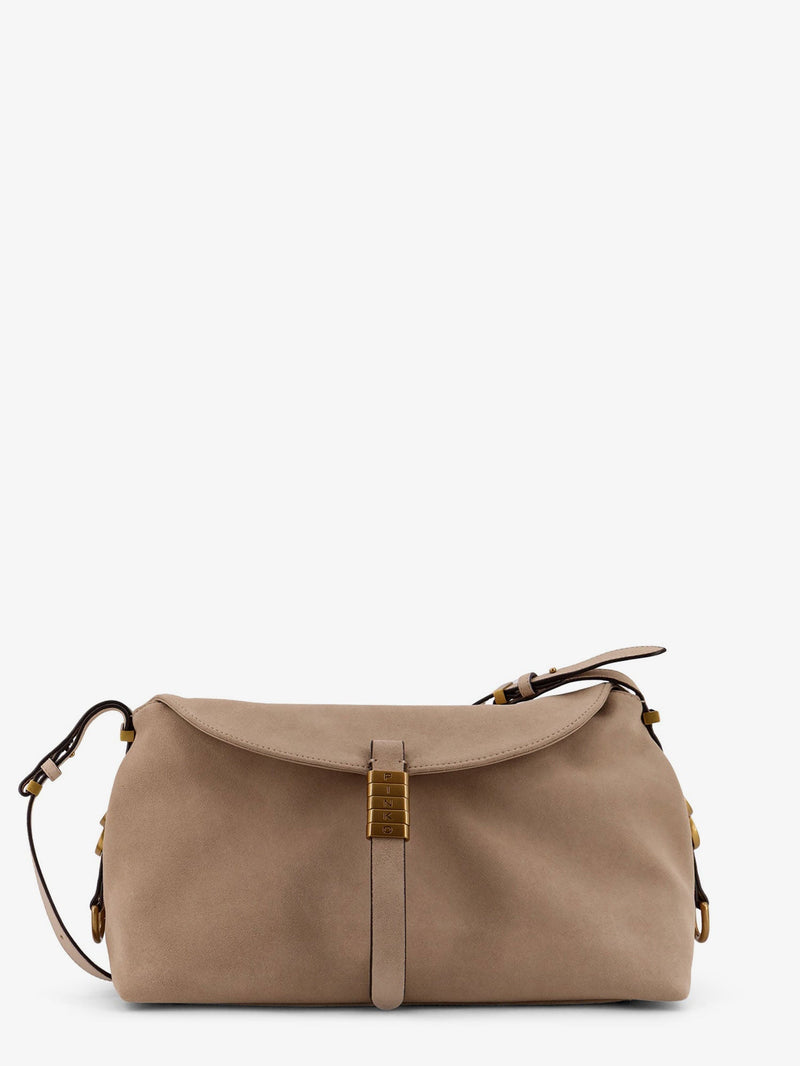 Pinko Pinko Suede Crossbody Bag Beige Women - World Class Fashion