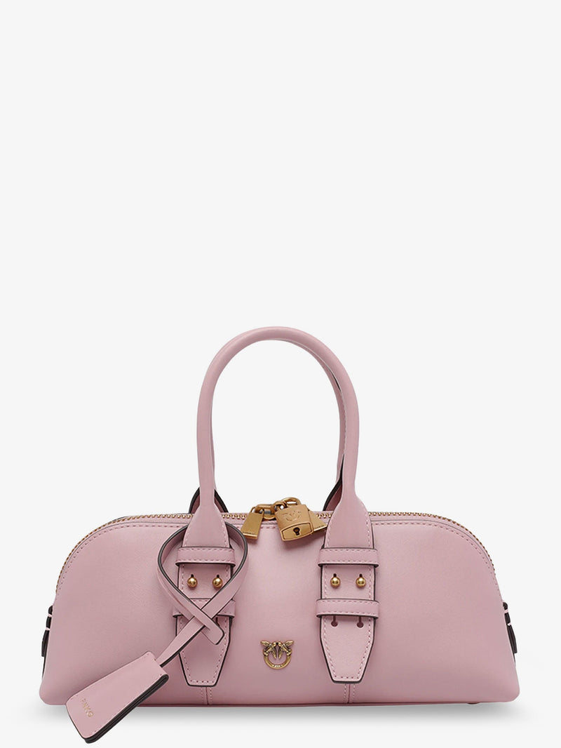 Pinko Pinko Bowling Escape Leather Handbag Pink - World Class Fashion