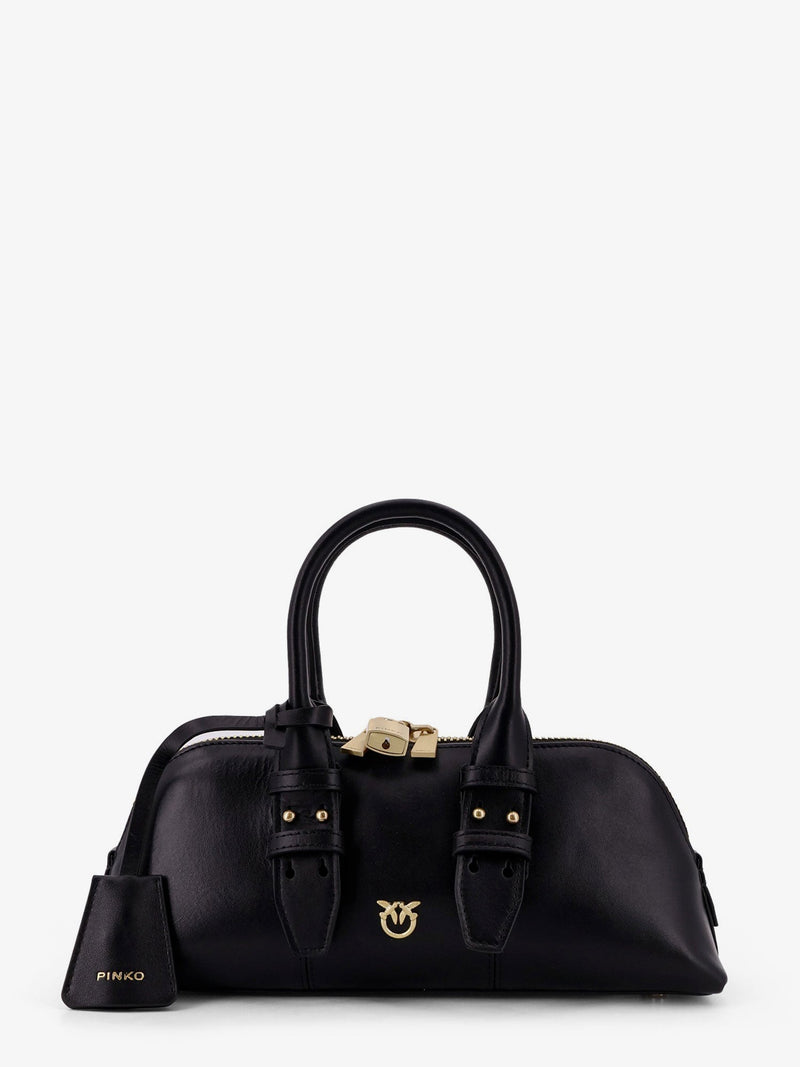 Pinko Pinko Bowling Escape Leather Handbag Black - World Class Fashion