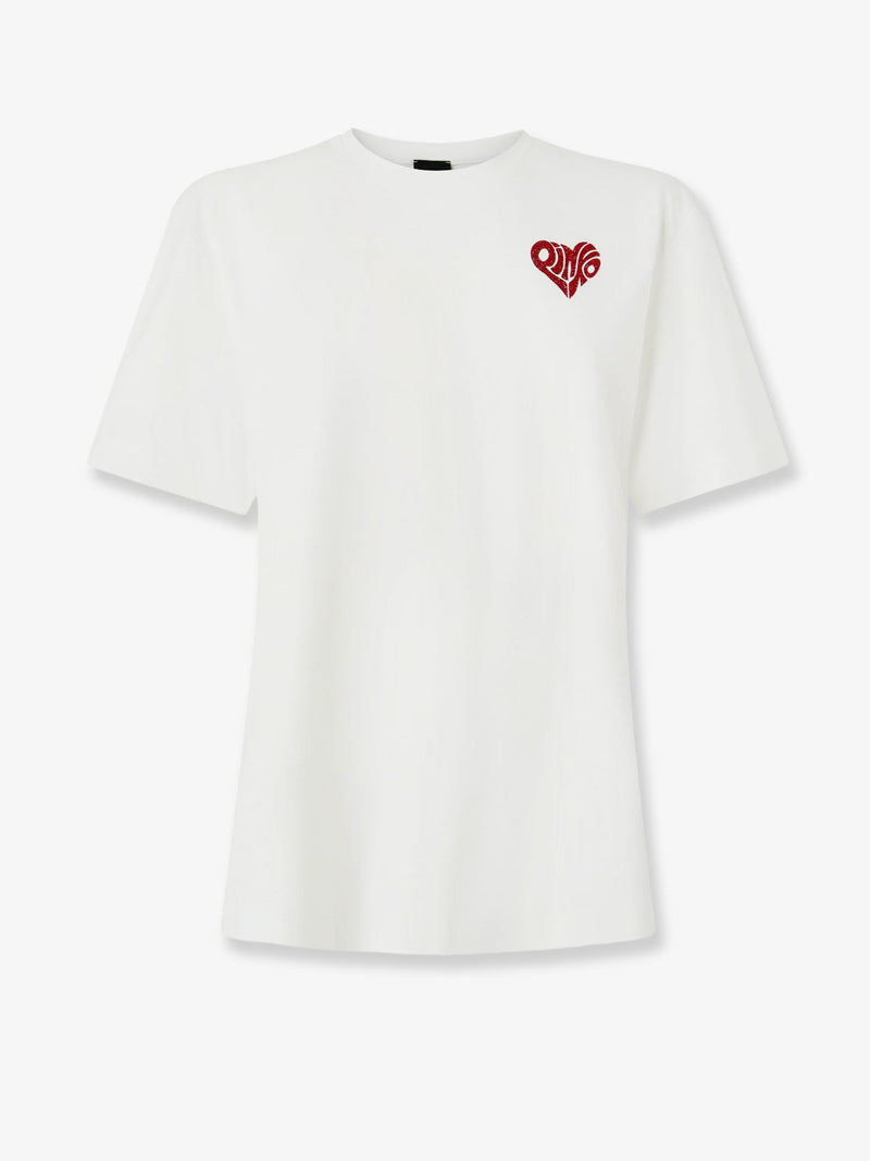 Pinko Pinko Strepitoso Cotton T-Shirt White - World Class Fashion