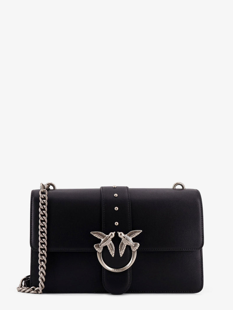 Pinko Pinko Love One Leather Crossbody Bag Black - World Class Fashion