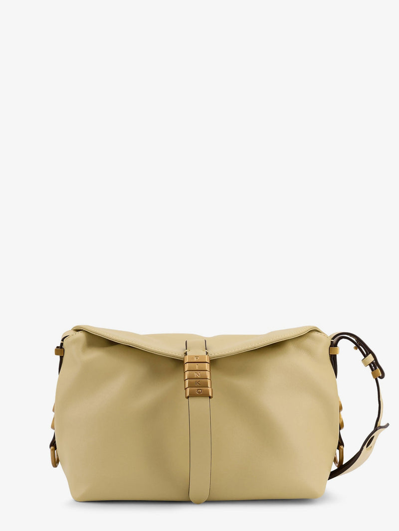 Pinko Pinko Leather Shoulder Bag Yellow Women - World Class Fashion