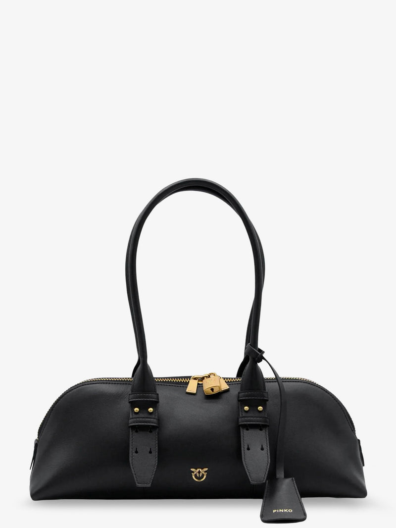 Pinko Pinko Escape Leather Crossbody Bag Black - World Class Fashion