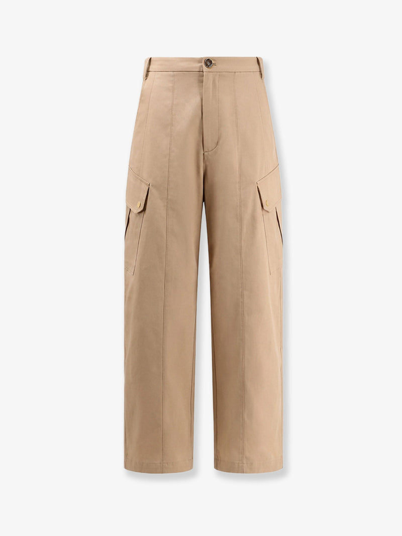 Pinko Pinko Rosalin Cotton Trousers Beige - World Class Fashion