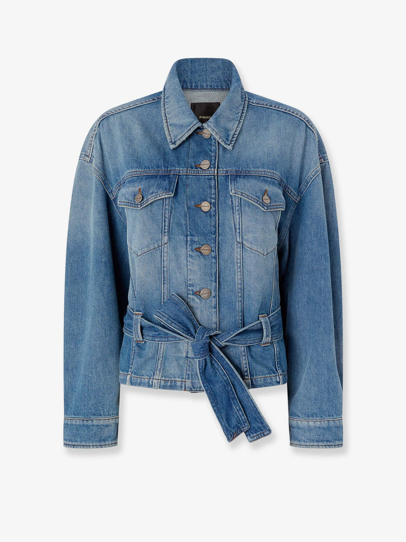 Pinko Pinko Giungla Blue Denim Jacket - World Class Fashion