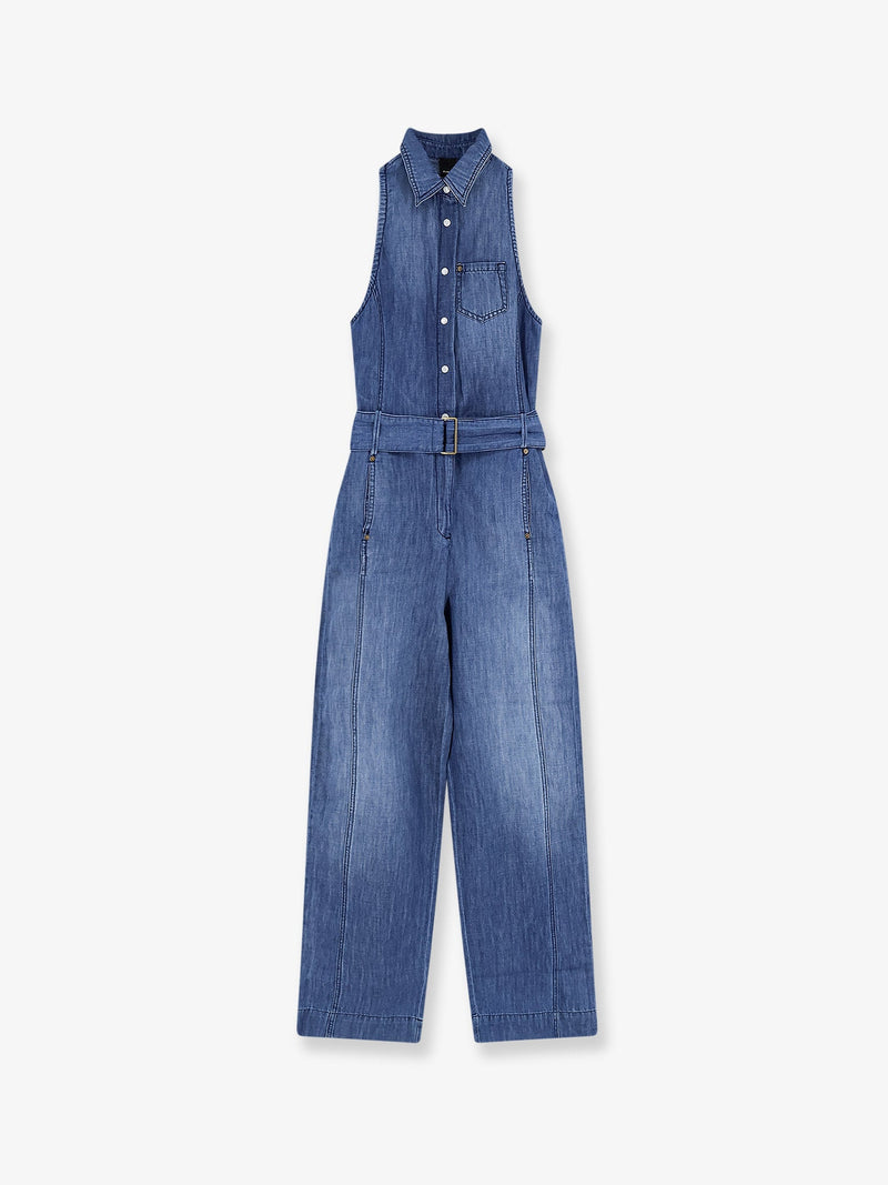 Pinko Pinko Visione Light Denim Jumpsuit Blue - World Class Fashion