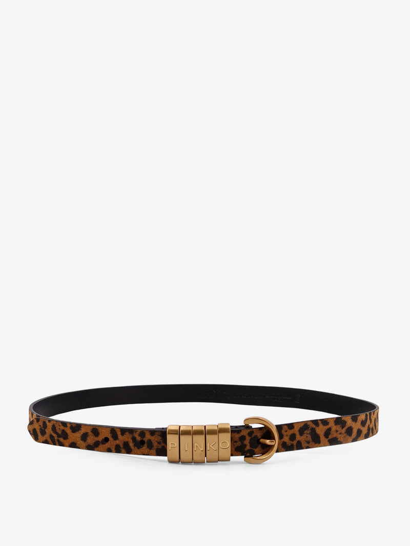 Pinko Pinko Leather Belt Animal Print Women - World Class Fashion