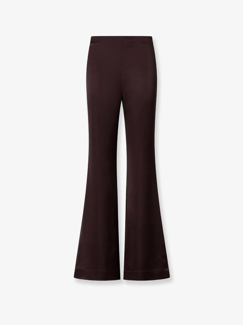 Pinko Pinko Pinolo Satin Trousers Purple Women - World Class Fashion