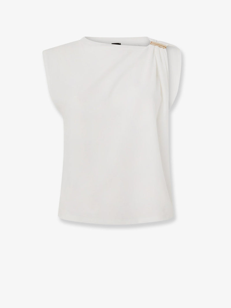 Pinko Pinko Stretch Cotton Melody Top White - World Class Fashion