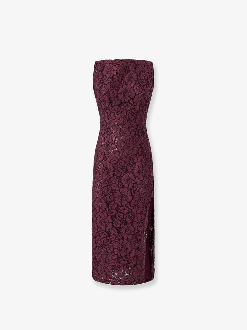 Pinko Pinko Drupa Lace Dress Purple - World Class Fashion