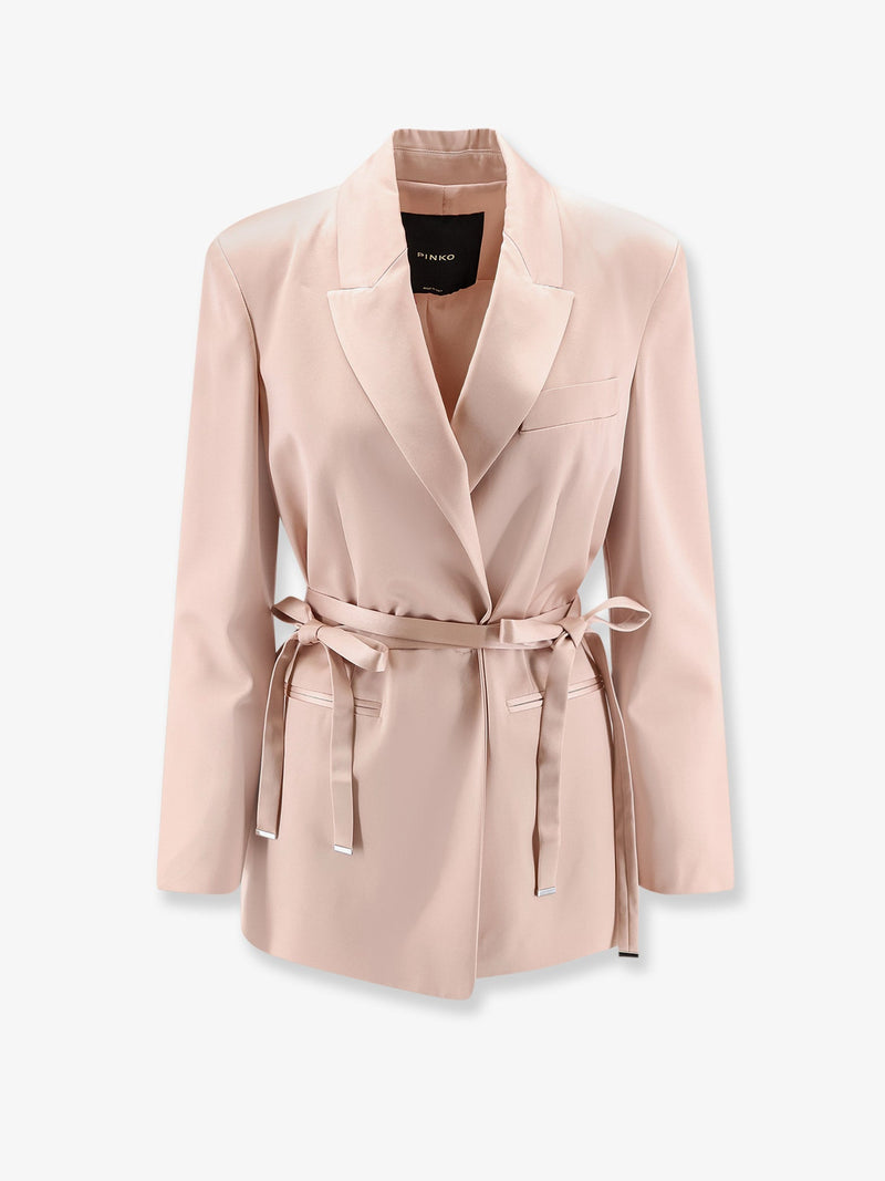 Pinko Pinko Rapa Satin Blazer With Belt - World Class Fashion