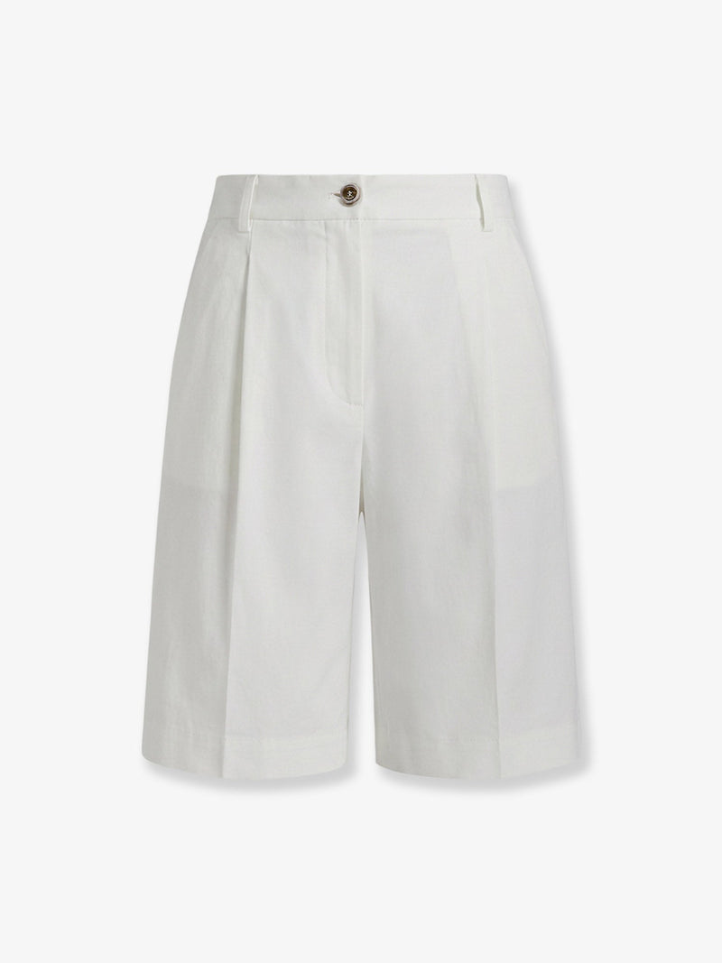 Pinko Pinko Byrana Linen And Viscose Shorts - World Class Fashion