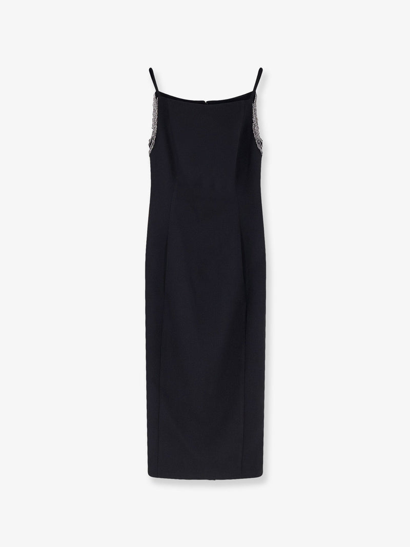 Pinko Pinko Bergamotto Dress with Jewel Details Black - World Class Fashion