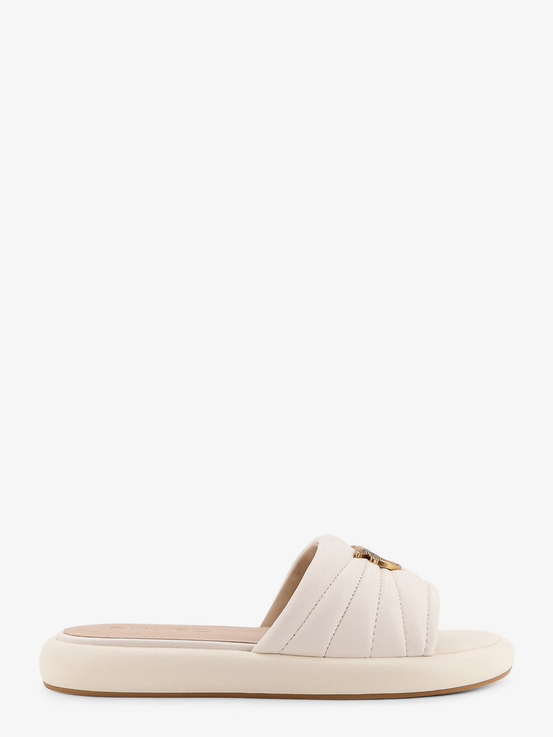 Pinko Pinko Fiona Leather Sandals White - World Class Fashion