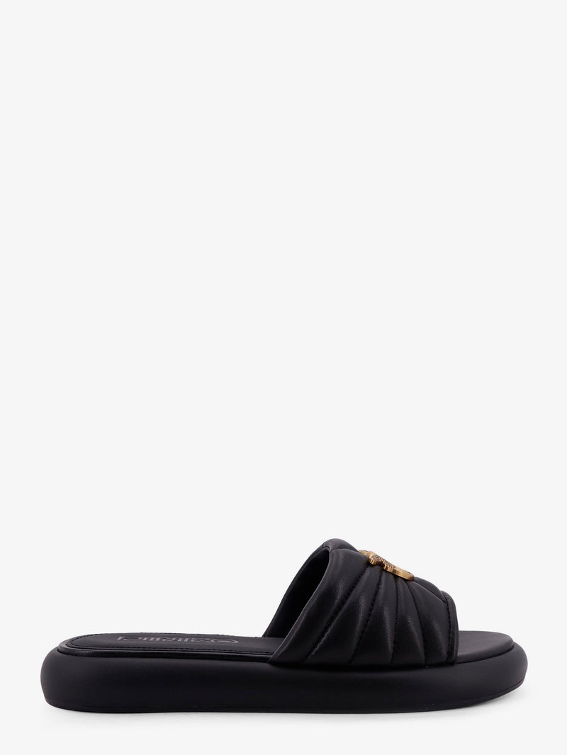 Pinko Pinko Fiona Low Leather Sandals Black - World Class Fashion