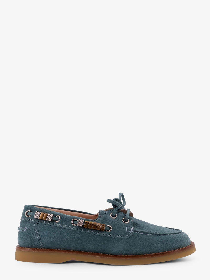 Pinko Pinko Grace Suede Loafers Blue Women - World Class Fashion