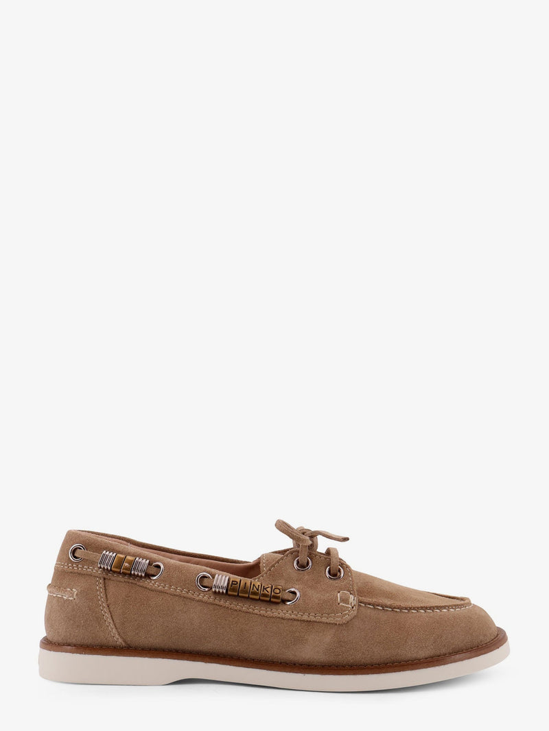Pinko Pinko Grace Suede Loafers Beige Women - World Class Fashion