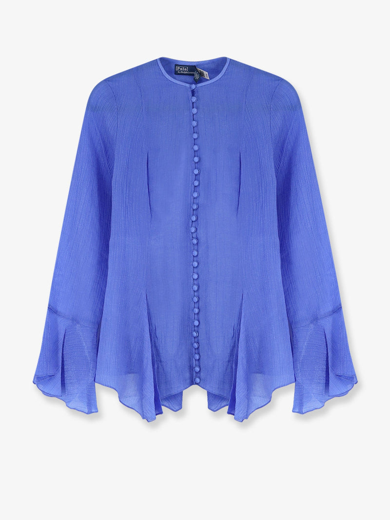 Polo Ralph Lauren Polo Ralph Lauren Lyocell Shirt Blue Women - World Class Fashion