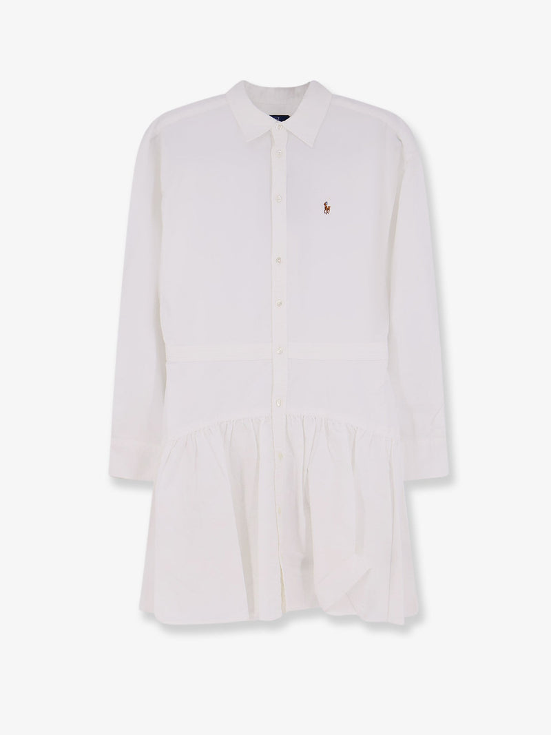 Polo Ralph Lauren Polo Ralph Lauren Vestido camisa de algodón blanco - World Class Fashion