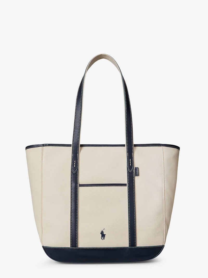 Polo Ralph Lauren Polo Ralph Lauren Bolsa de compras de lona color beige - World Class Fashion