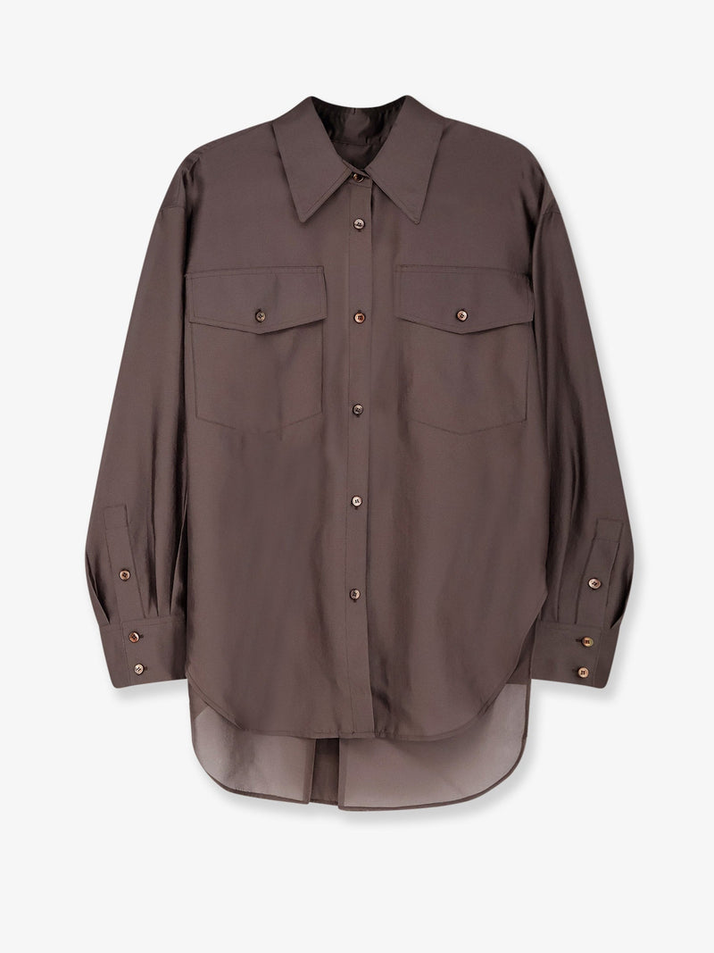 R2W R2W Amora Organza Shirt Brown Women - World Class Fashion