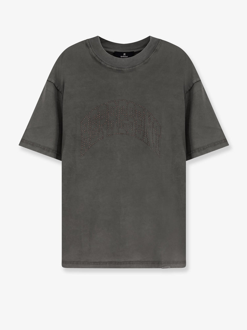 Represent Represent Embellished Cotton T-Shirt Grey - World Class Fashion