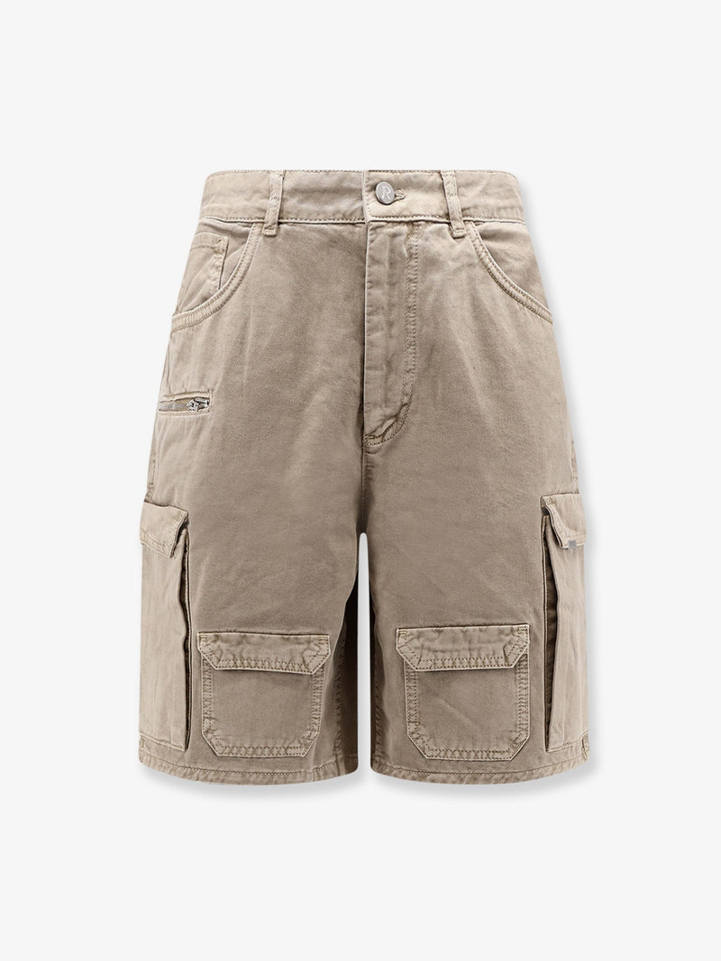 Represent Represent Cotton Cargo Bermuda Shorts Beige Men - World Class Fashion