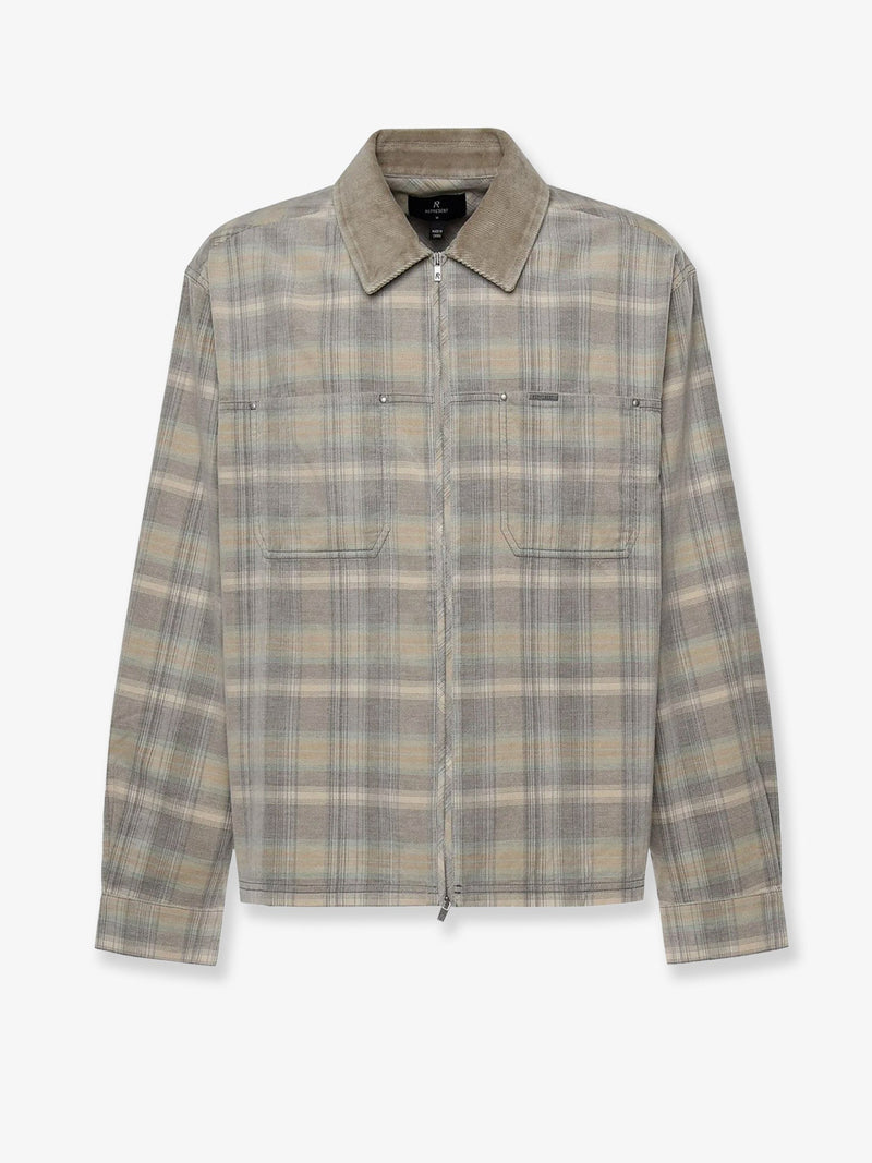 Represent Represent Corduroy Shirt with Check Motif Grey - World Class Fashion
