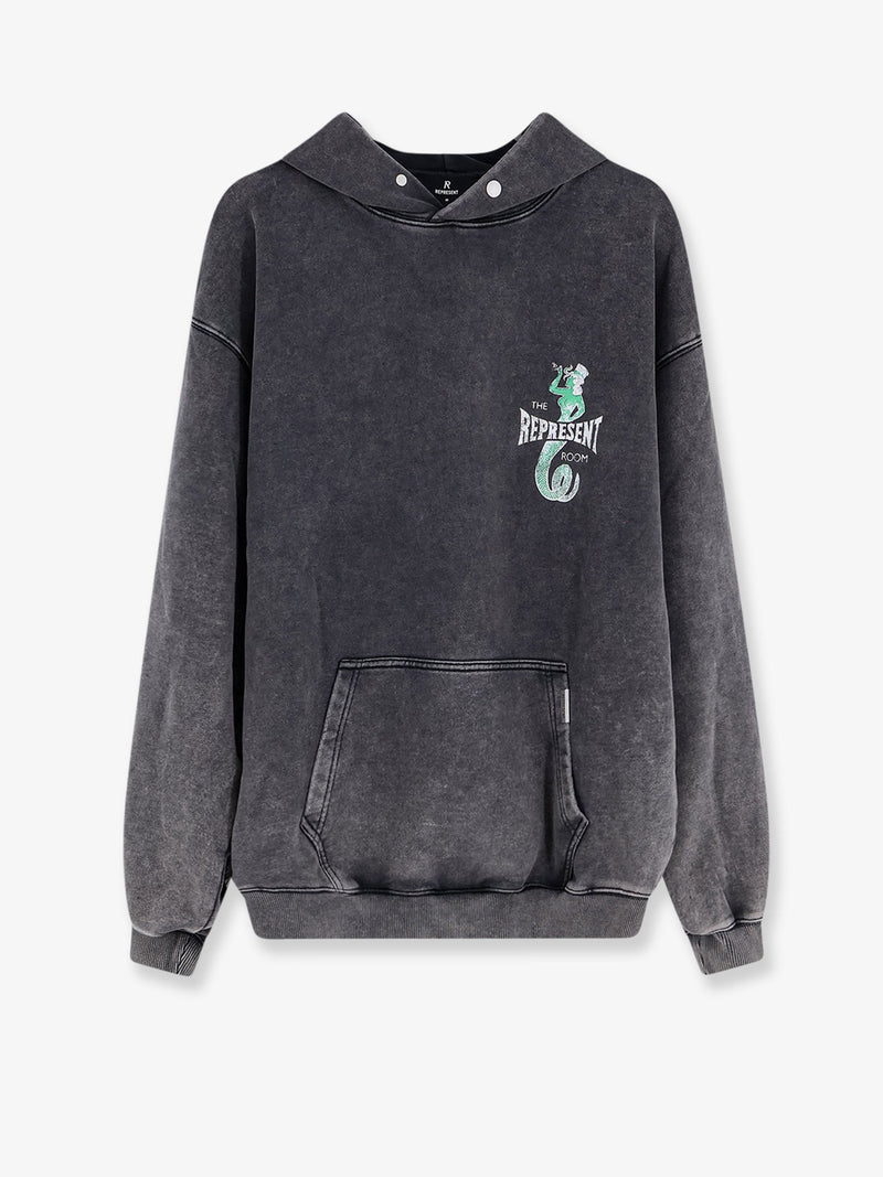 Represent Represent Cotton Sweatshirt with Front Print Grey - World Class Fashion