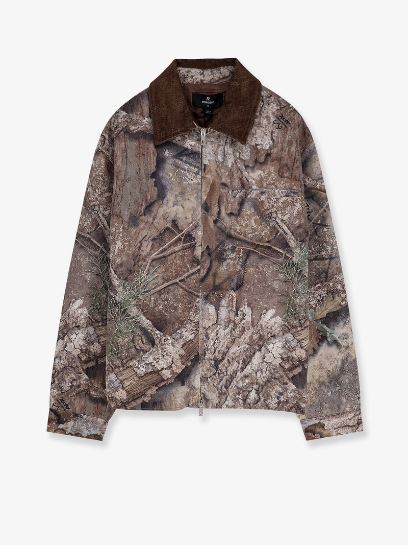Represent Represent Cotton Jacket Real Tree Print Brown - World Class Fashion