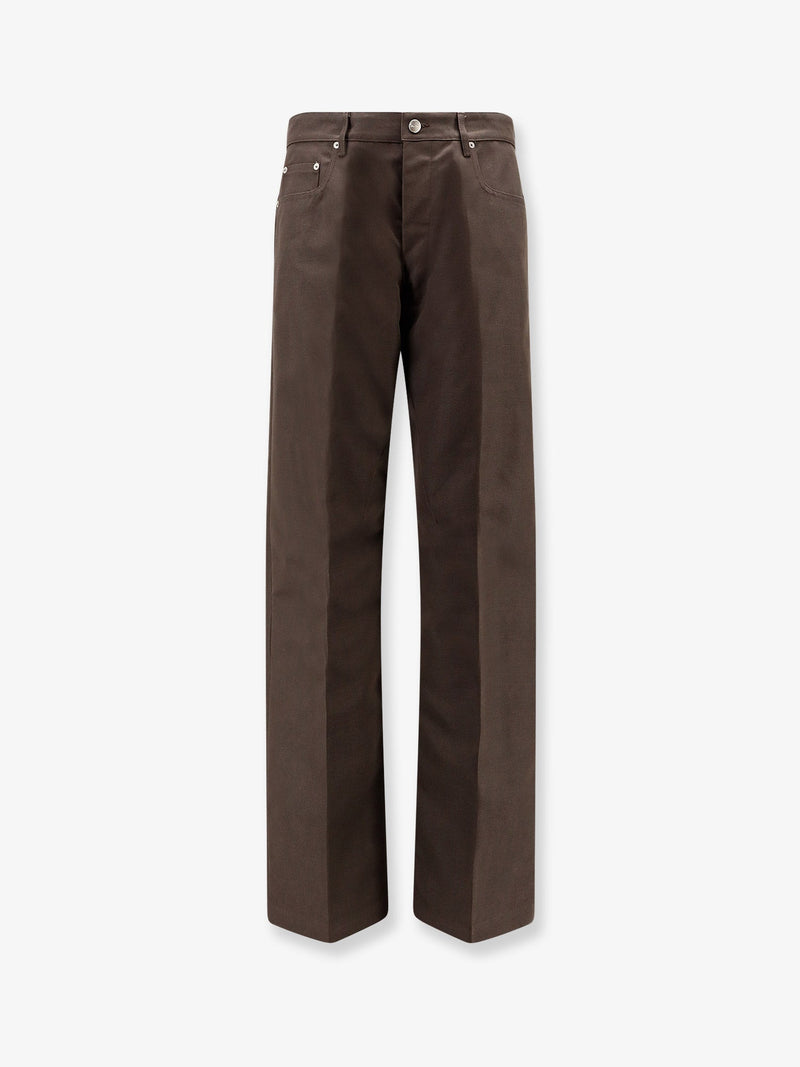 Rick Owens Pantalones Rick Owens Geth de material reciclado en color marrón - World Class Fashion