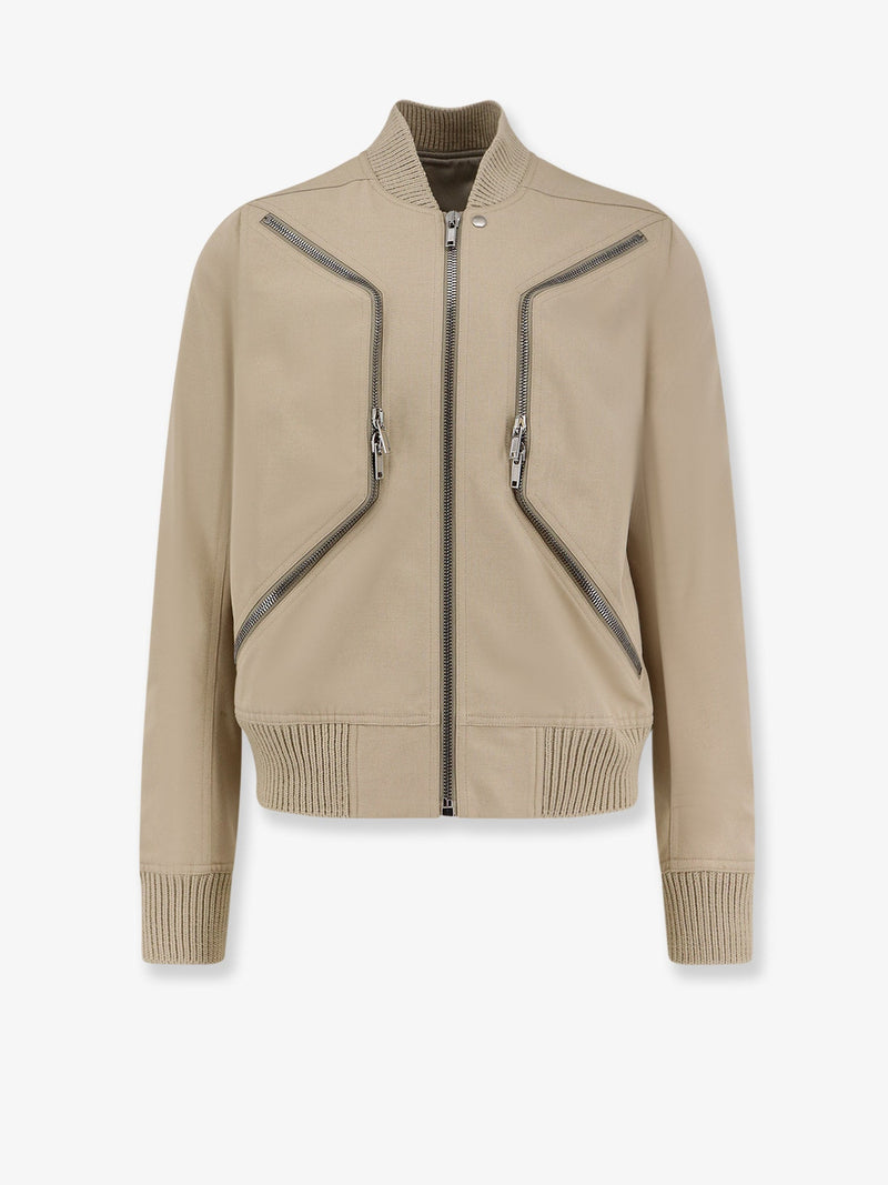 Rick Owens Rick Owens Heizer Flight Organic Cotton Jacket Beige - World Class Fashion