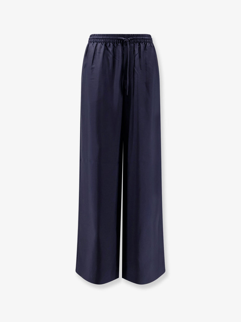Rohe Rohe Pantalones de Seda Azules Mujer - World Class Fashion