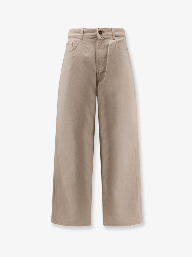 Rohe Pantalones Rohe de algodón beige para mujer - World Class Fashion