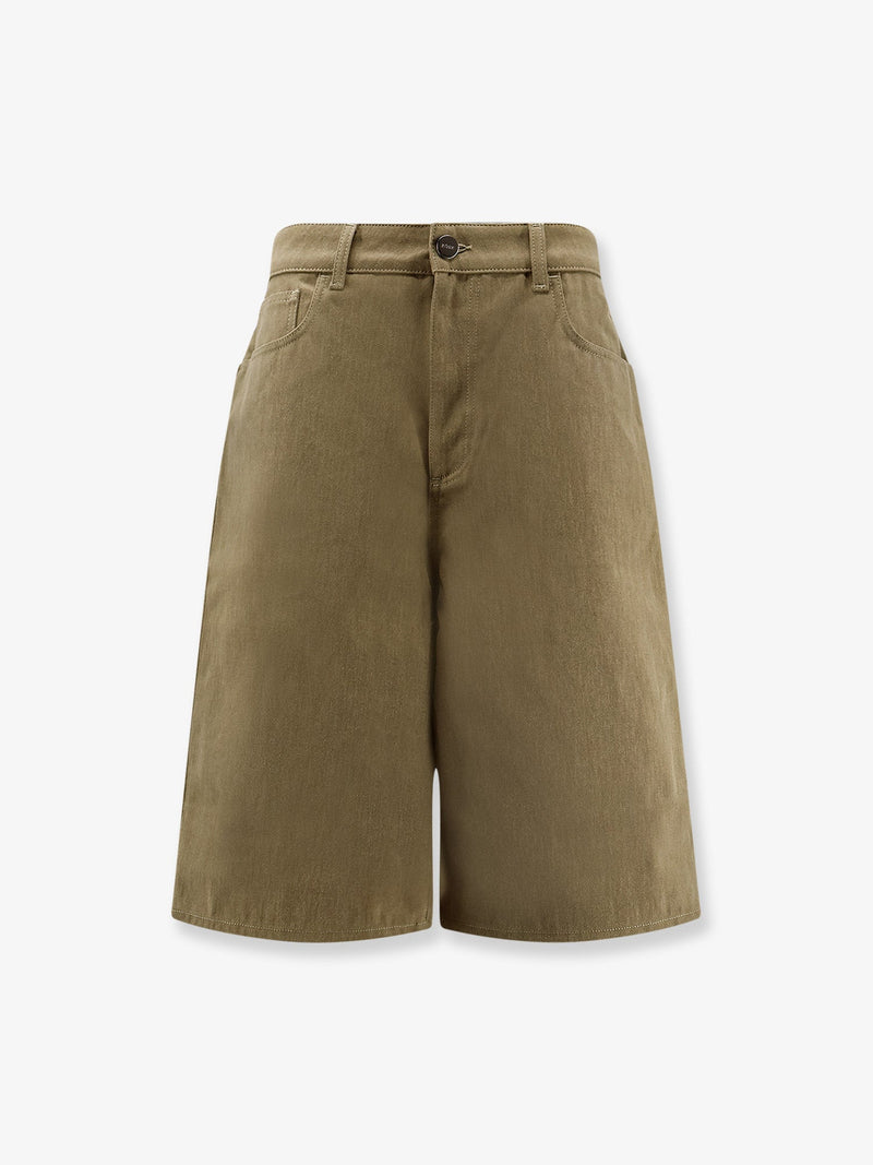 Rohe Pantalones cortos bermudas de algodón Rohe verdes para mujer - World Class Fashion