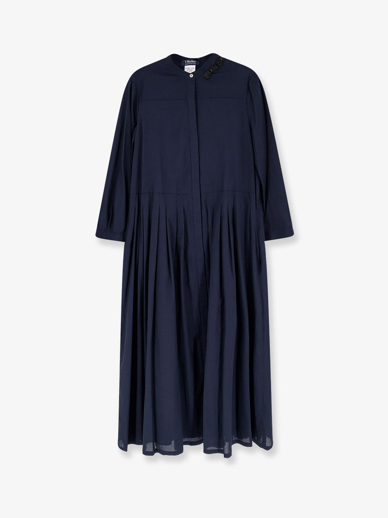 'S Max Mara 'S Max Mara Clarissa Cotton Long Dress Blue - World Class Fashion