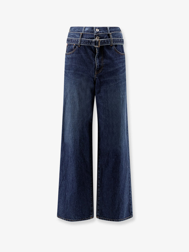 Sacai Sacai Jeans Anchos de Mezclilla Azules para Hombre - World Class Fashion