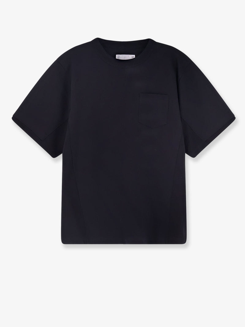 Sacai Camiseta de algodón Sacai negra para hombre - World Class Fashion