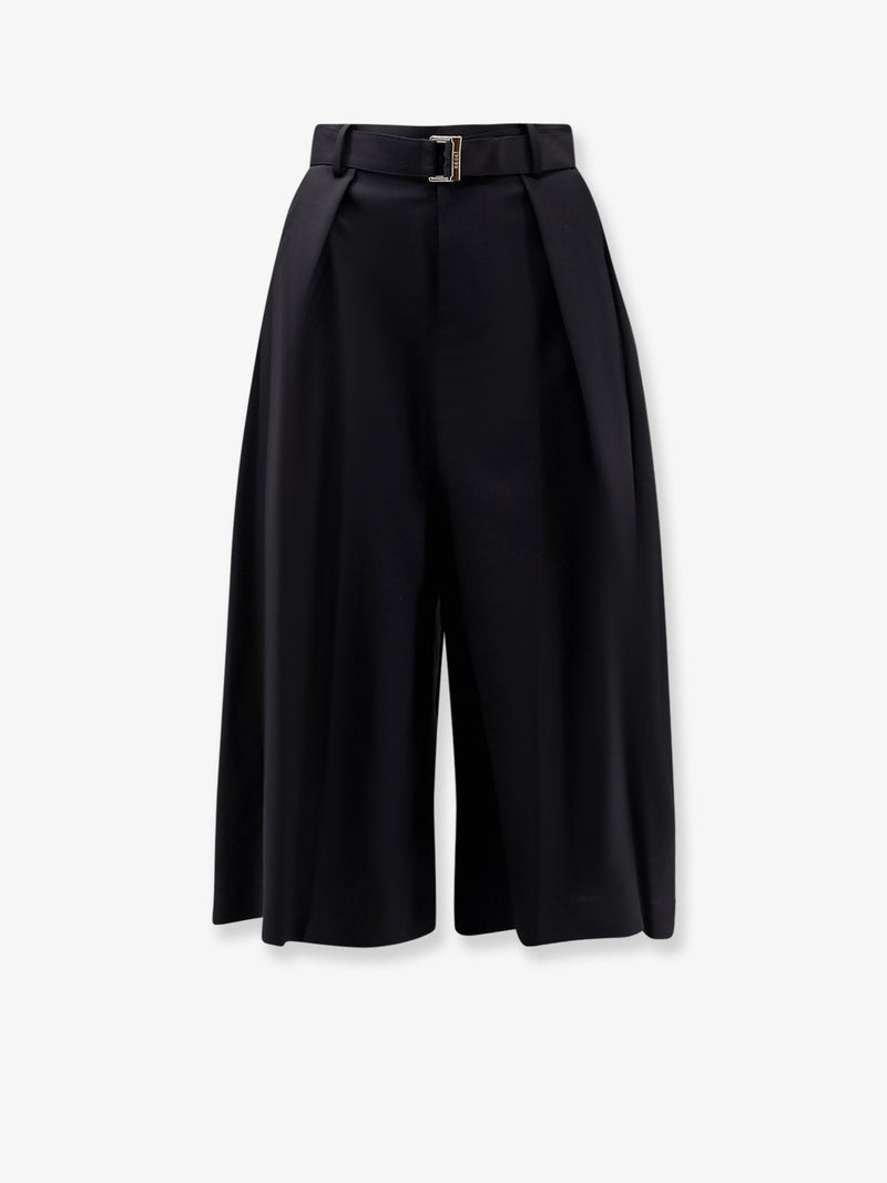 Sacai Sacai Bermuda de mezcla de lana negros - World Class Fashion