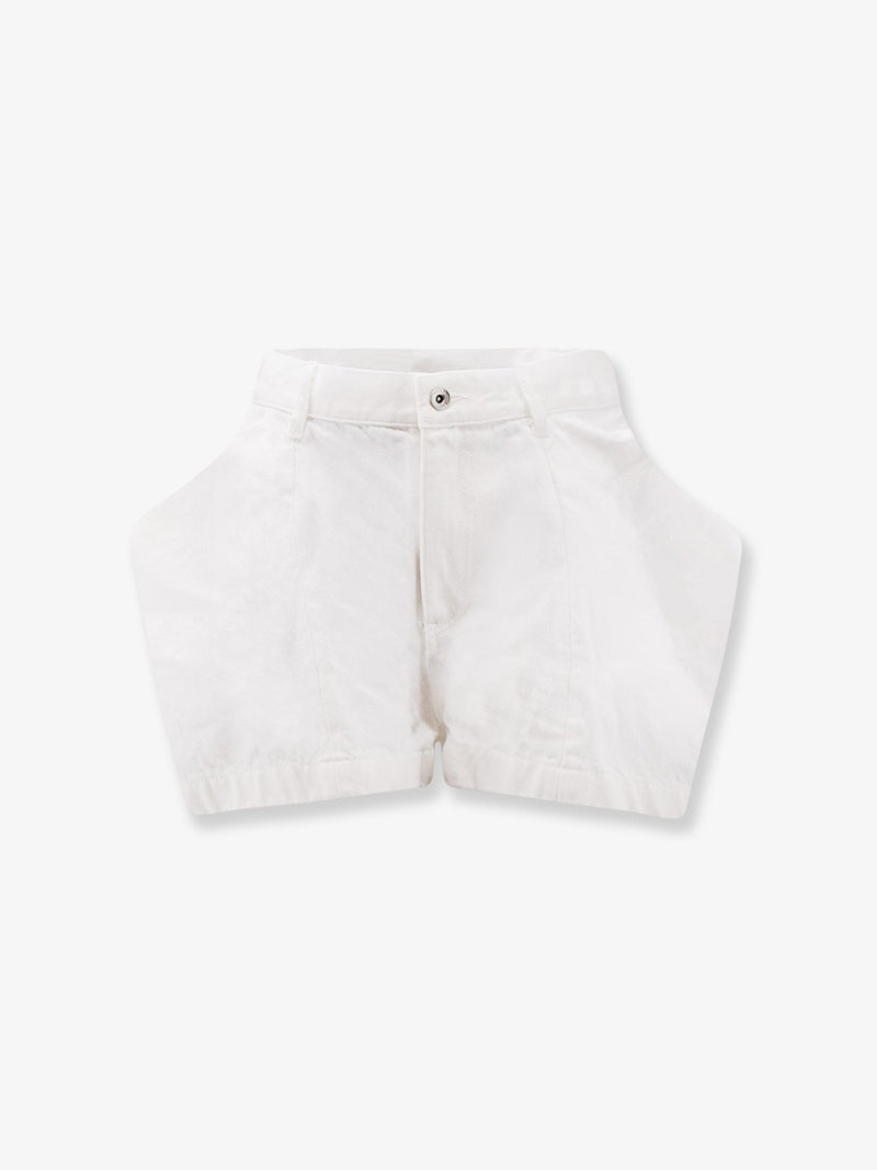 Sacai Sacai Shorts de algodón blancos para mujer - World Class Fashion