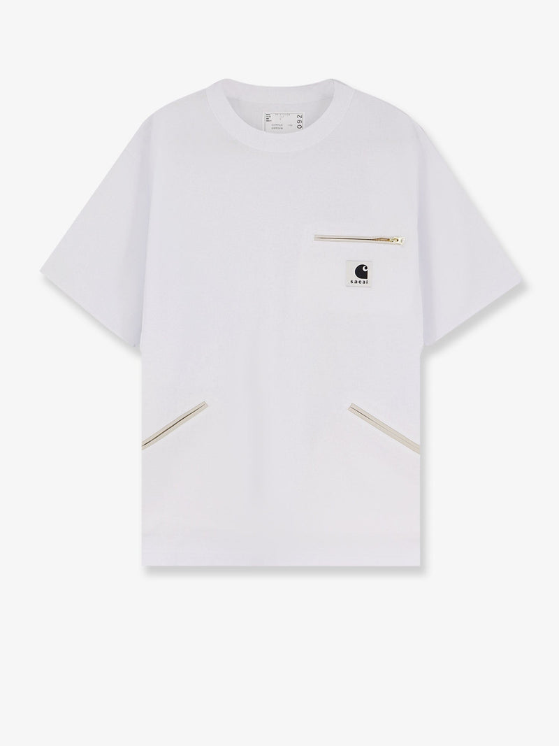 Sacai X Carhartt Wip Sacai X Carhartt Wip Camiseta de Algodón Blanca para Hombre - World Class Fashion